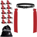 Trained 10 Man Flag Football Belts, 10 Player Adjustable Set - Team