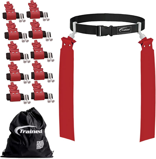 Trained 10 Man Flag Football Belts Set for Teams & Training