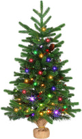 3ft Pre Lit Small Christmas Tree - Tabletop LED Mini Tree