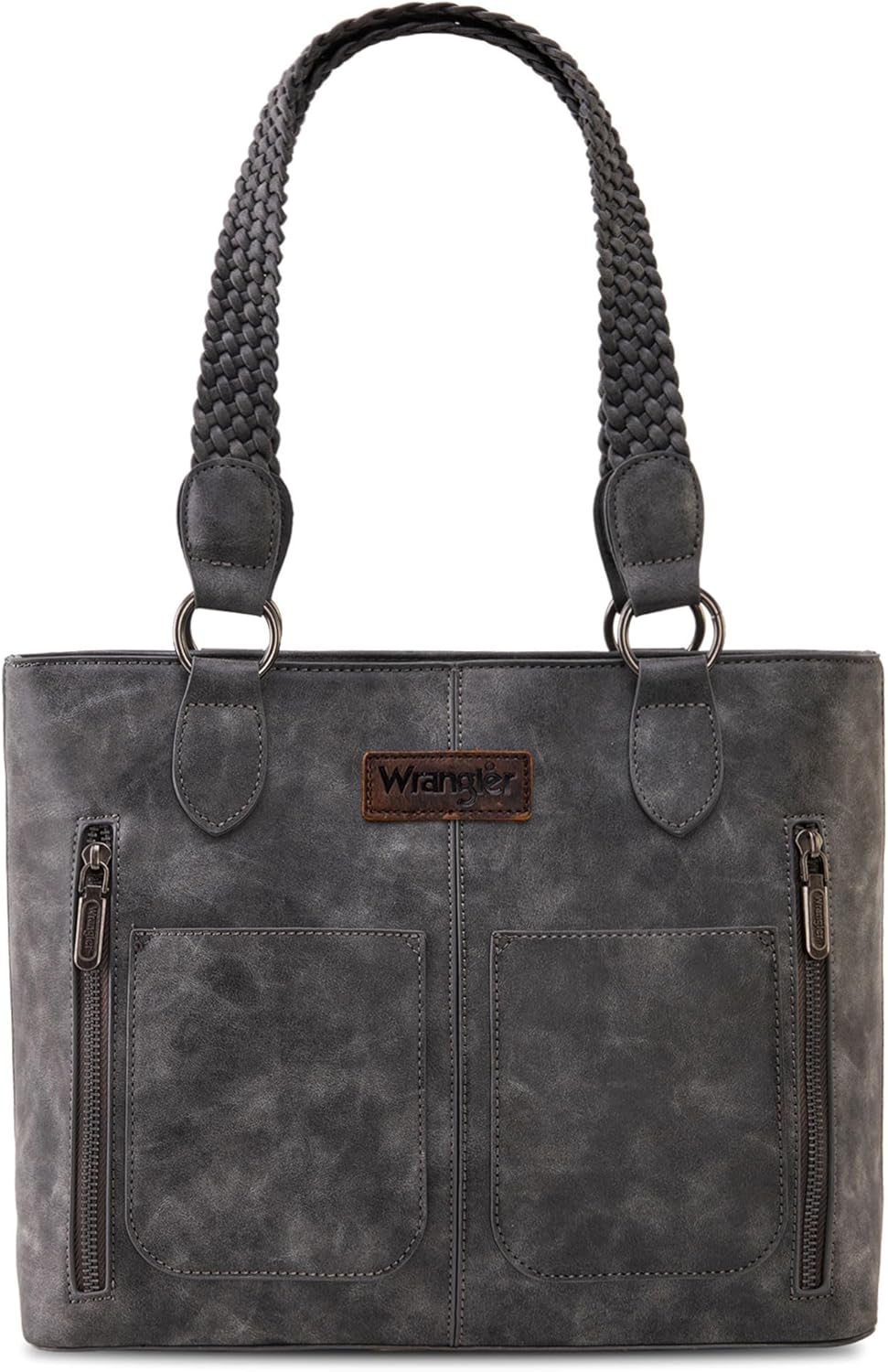 Wrangler Distressed Tote Bag for Women with Multi Pockets