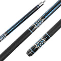 58in Pool Cue Stick Canadian Maple 13mm Tip - Turquoise Accent