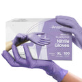 Lilac Nitrile Gloves - Latex & Powder Free - X Large - 100 Count