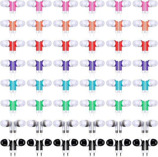 Colorful Classroom Earbuds Pack - 160 Bulk Individually Bagged