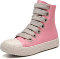 Womens High Top Sneakers with Zipper - Comfort PU Platform