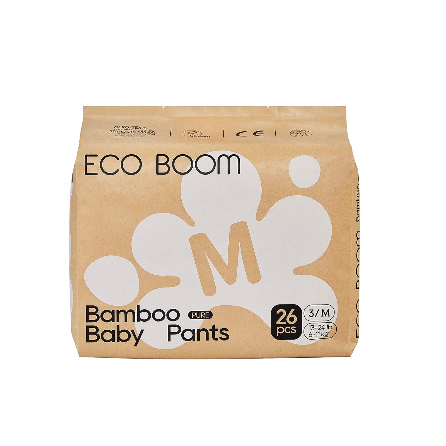 ECO BOOM Hypoallergenic Training Pants, Size 3 (M) - Gentle on Sensitive Skin
