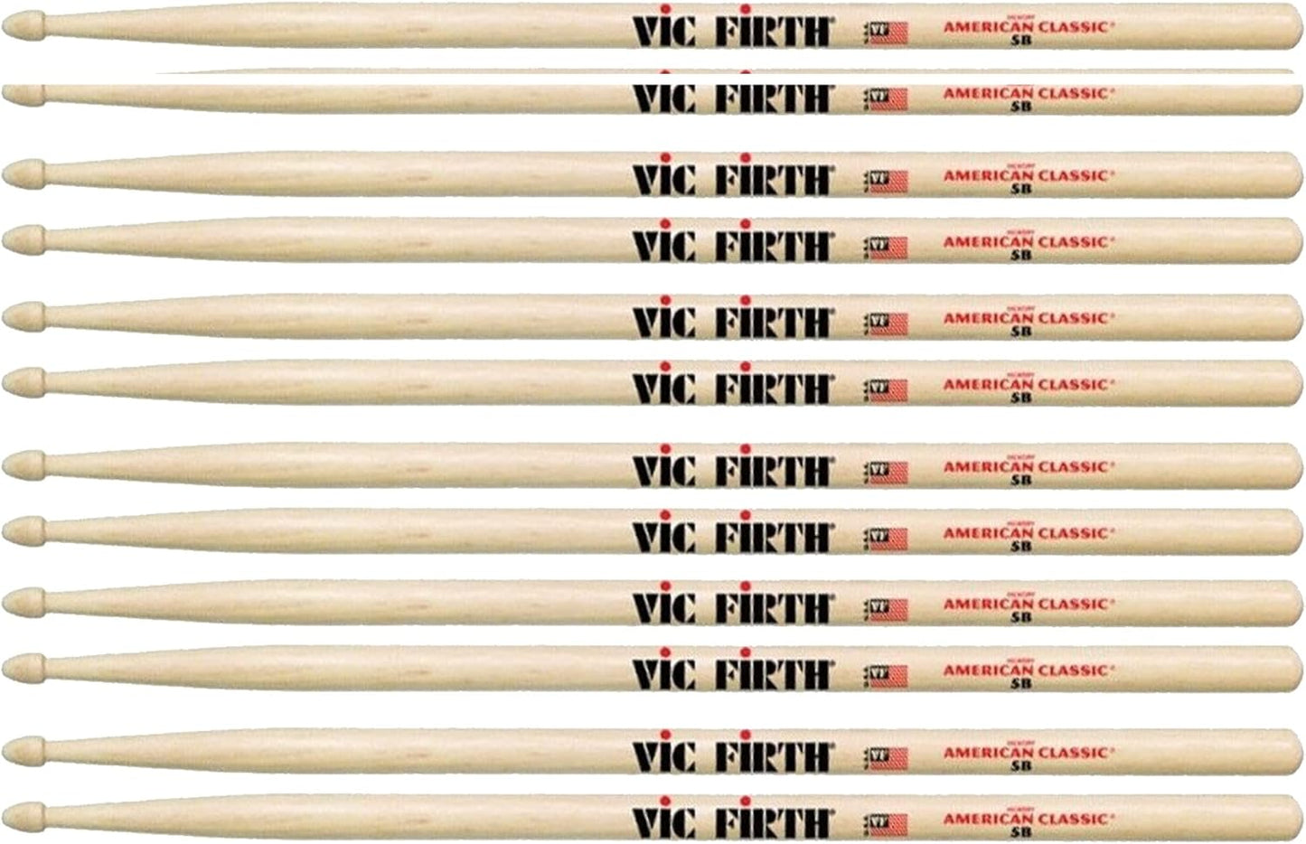 Vic Firth 5B Wood Tip Drum Sticks - 6 Pair Bundle Review