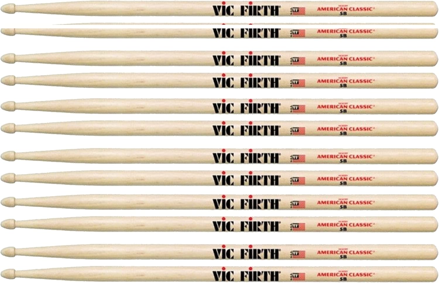 Vic Firth 5B Wood Tip Drum Sticks - 6 Pair Bundle Review