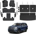Floor Mats Set for 2018-2024 Ford Expedition/Lincoln Navigator 7 Seats