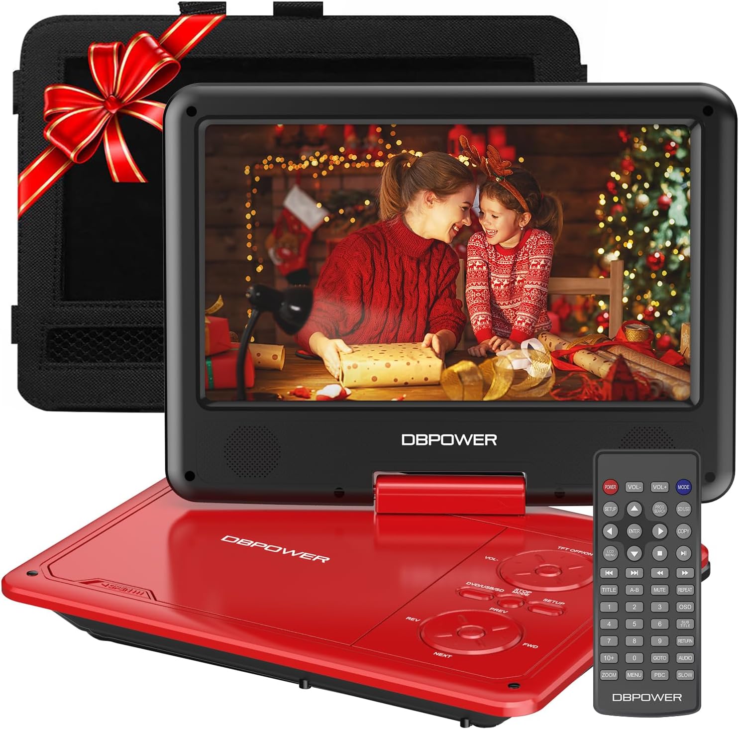 DBPOWER 11.5in Portable DVD Player with Swivel Screen and Battery