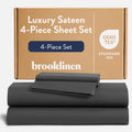 Luxury Sateen 4-Piece Sheet Set - Soft 480 TC Queen Sheets