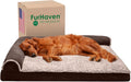 Memory Foam Dog Bed for Large Dogs Jumbo/XL - Espresso L Chaise