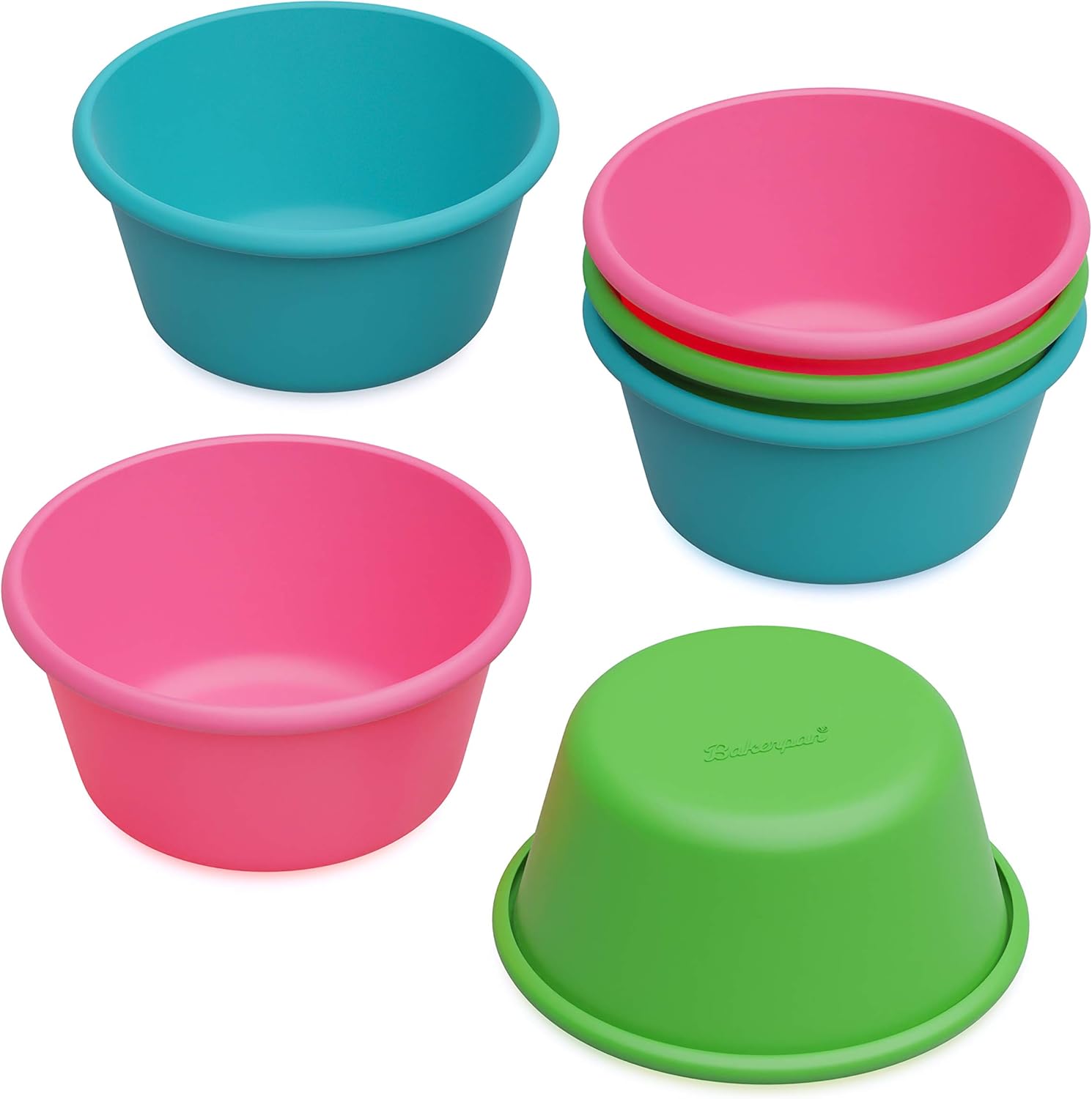 Bakerpan Silicone Jumbo Muffin Cups - Bakes Perfectly Smooth Muffins