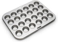 Mini Muffin and Cupcake Pan 24-Cup Stainless Steel - Durable Bakeware