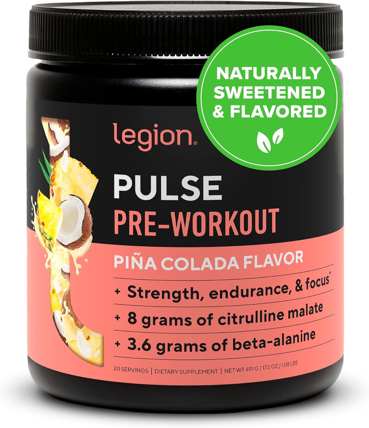 LEGION Pulse Pre Workout - Natural Energy Boosting Drink