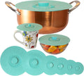 Universal Silicone Lids Set of 6 - Sturdy Seal Covers - Easy & Convenient