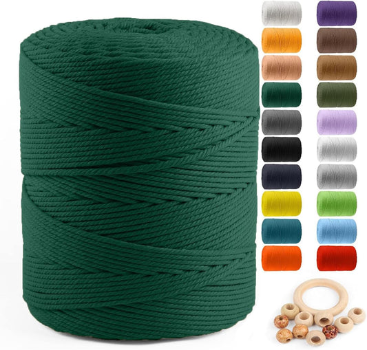 Macrame Cotton Cord 4mm x 547yds for Crafting and DIY Projects