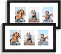 10x20 Picture Frame Set of 2 Rustic Black Wood Frame - Real Glass