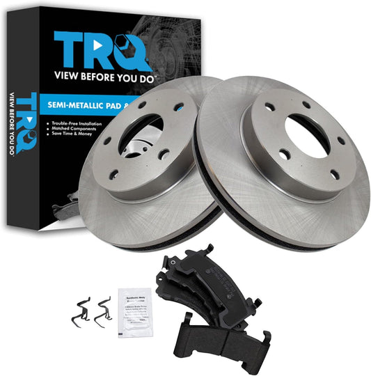 TRQ Brake Pad & Rotor Kit for Cadillac Chevy GMC Vehicles