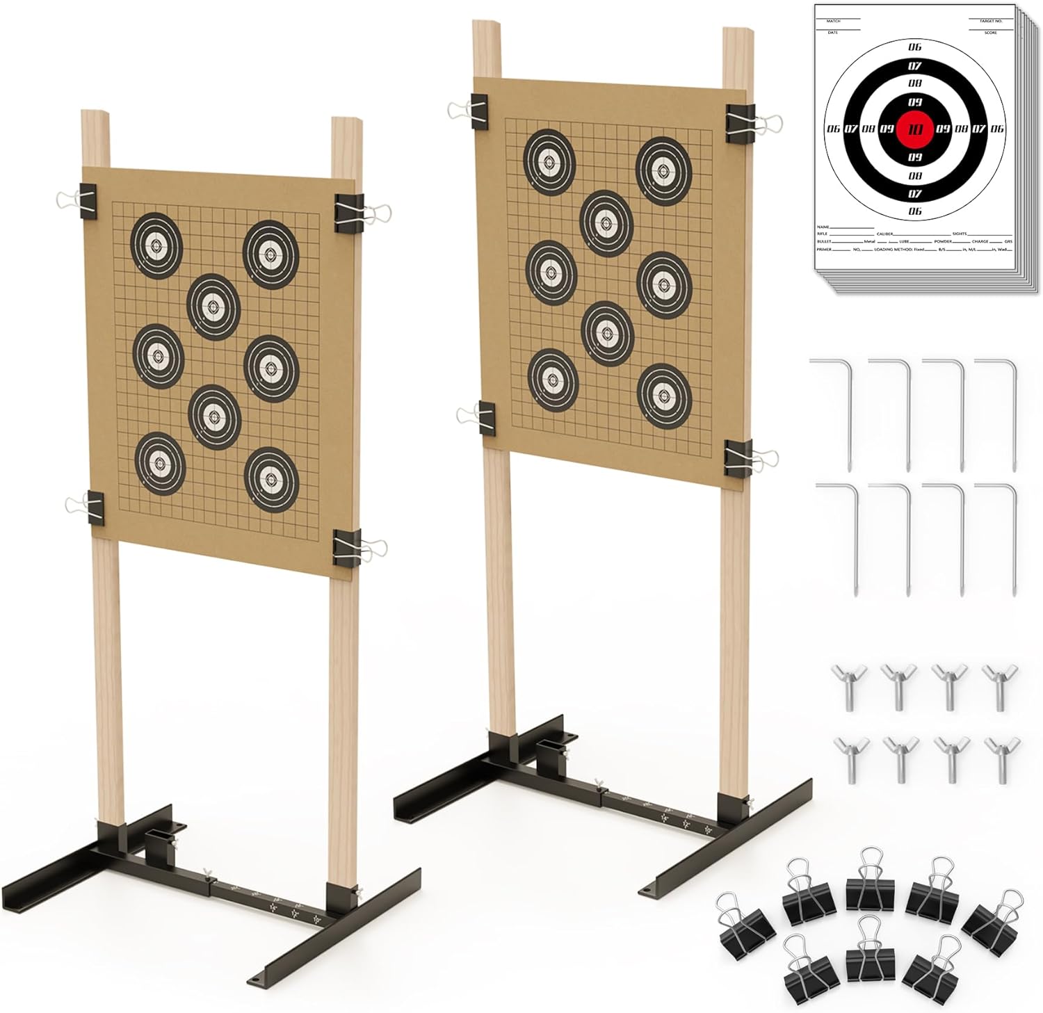Durable Shooting Target Stand for Outdoors - Adjustable Base