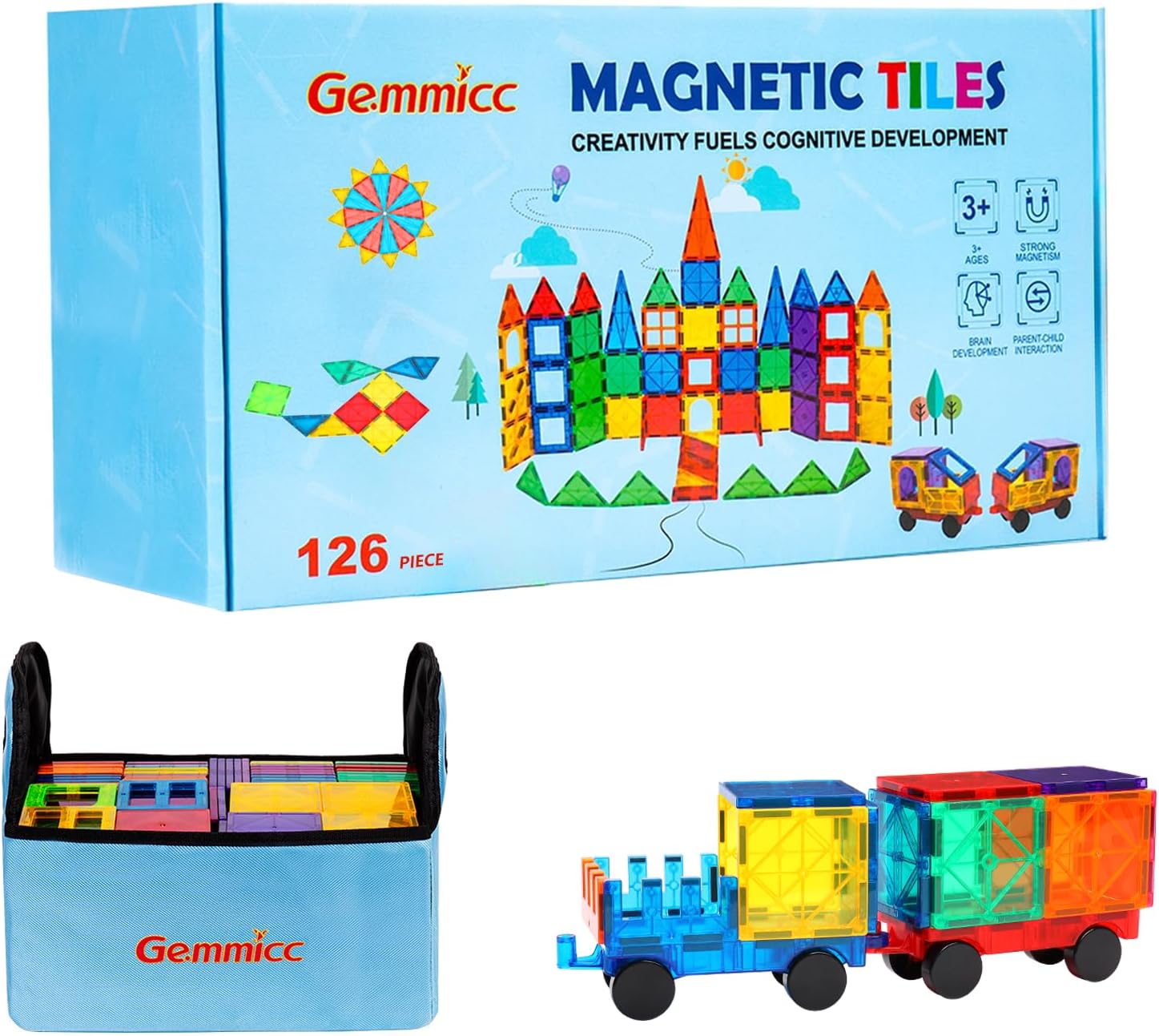 126-Piece Magnetic STEM Building Set for Hours of Fun!