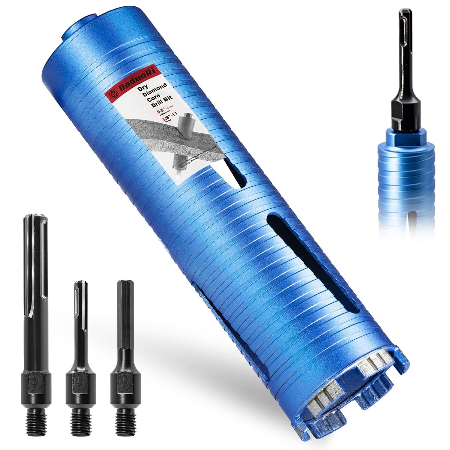 2 3/4in Dry Core Drill Bit for Brick and Block with Adapters