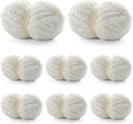 Chunky Yarn for Hand Knitting 8 Pack - Soft Chenille Blanket Yarn