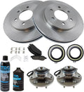 Front Brake Pad & Rotor Kit with Wheel Hub Bearings - Complete Fit