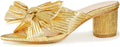 Bow Knot Heeled Sandals - Comfortable Chunky Heels for Events MUCCCUTE