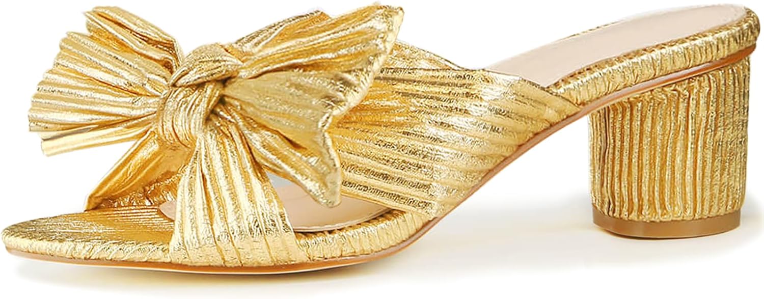 Stylish Bow Knot Heeled Sandals for Women - Perfect for Any Occasion