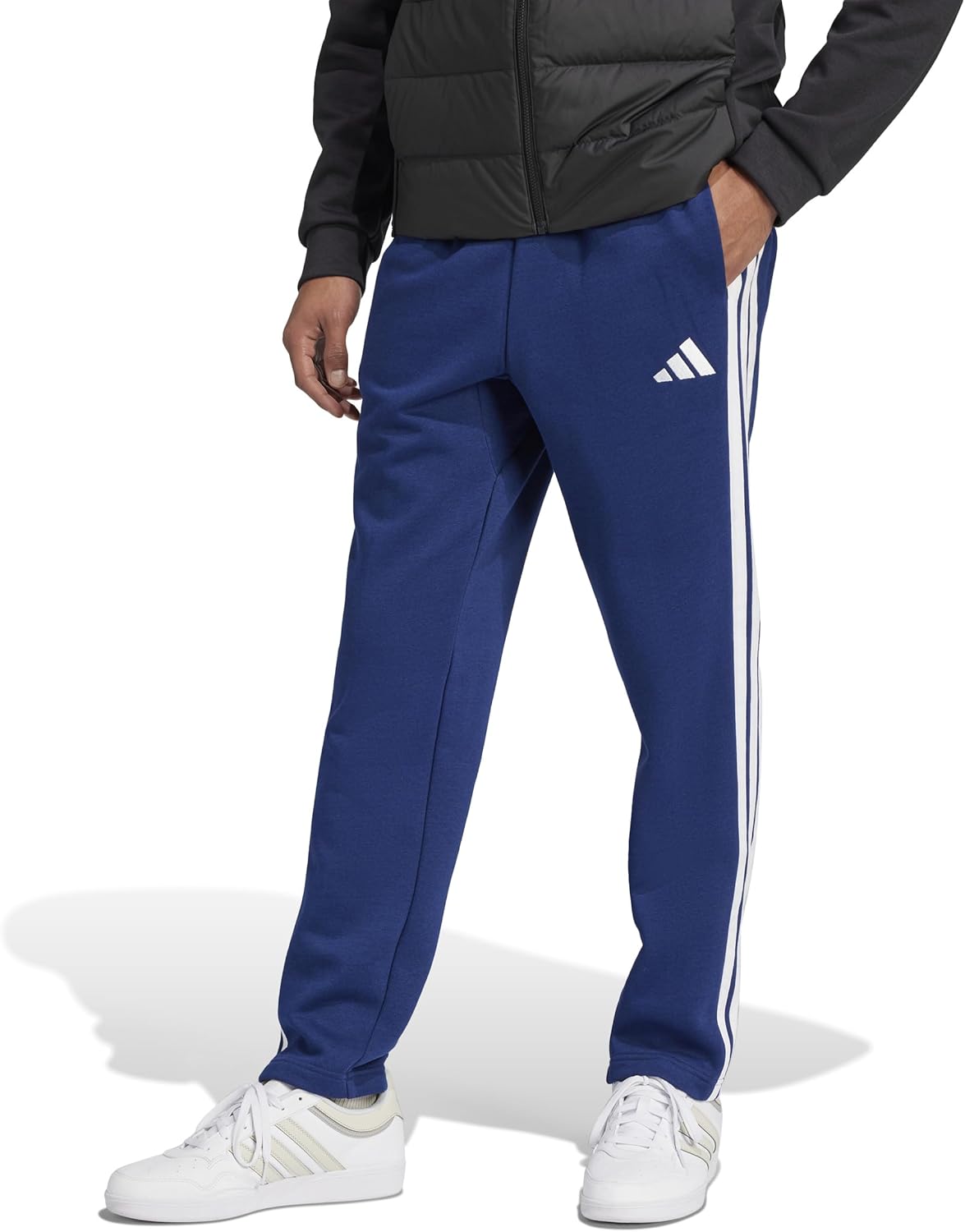 adidas Men's Essentials Fleece Open Hem Pants for Comfort