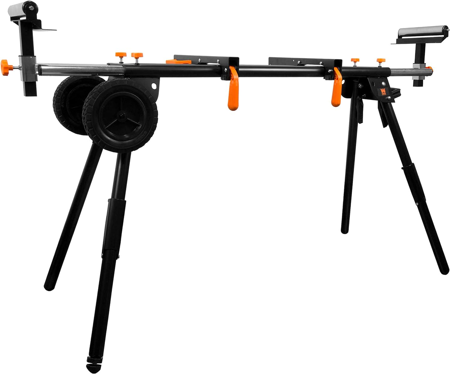WEN Miter Saw Stand with Rolling Design and Onboard Outlets