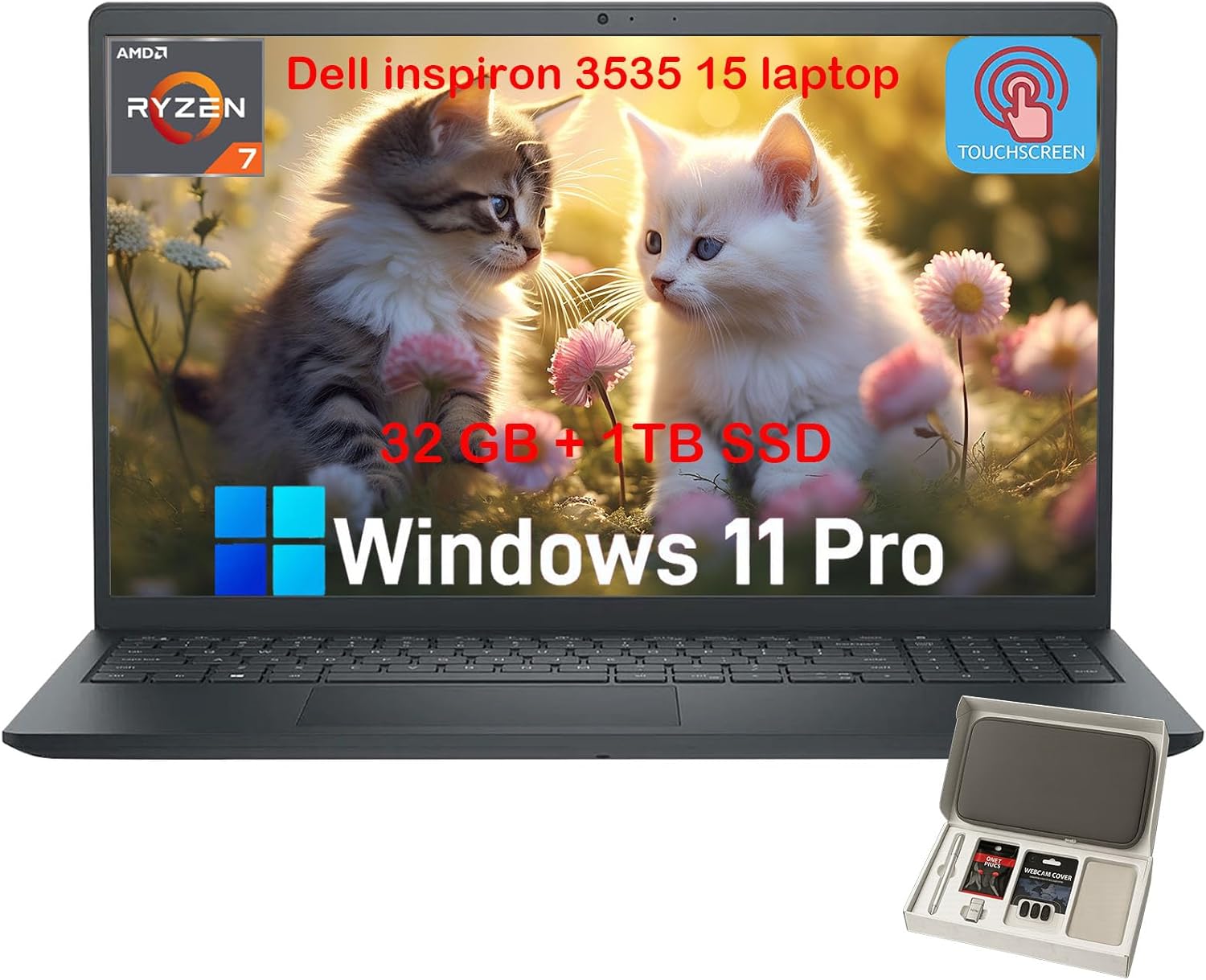 Dell Inspiron 15 3535 Touchscreen Laptop for Business and Study