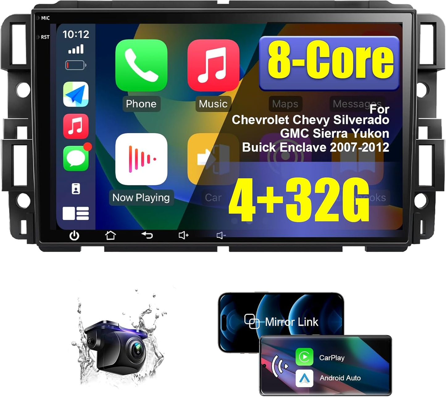 8 Inch Android Car Stereo for Chevy Silverado with Wireless CarPlay