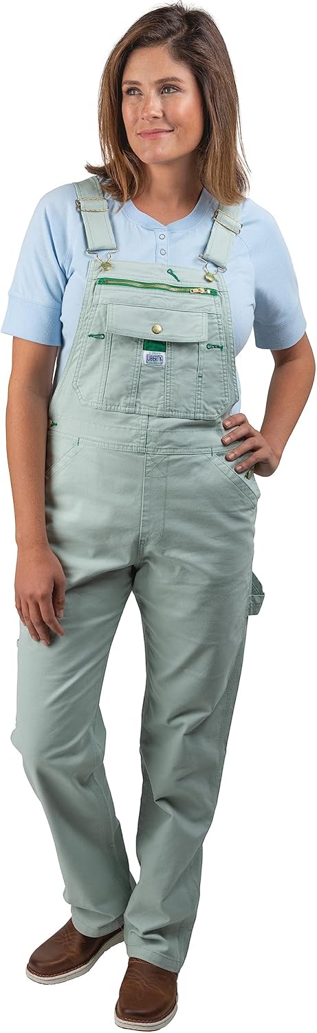 Liberty Women's Washed Duck Bib Overalls for Comfort and Style