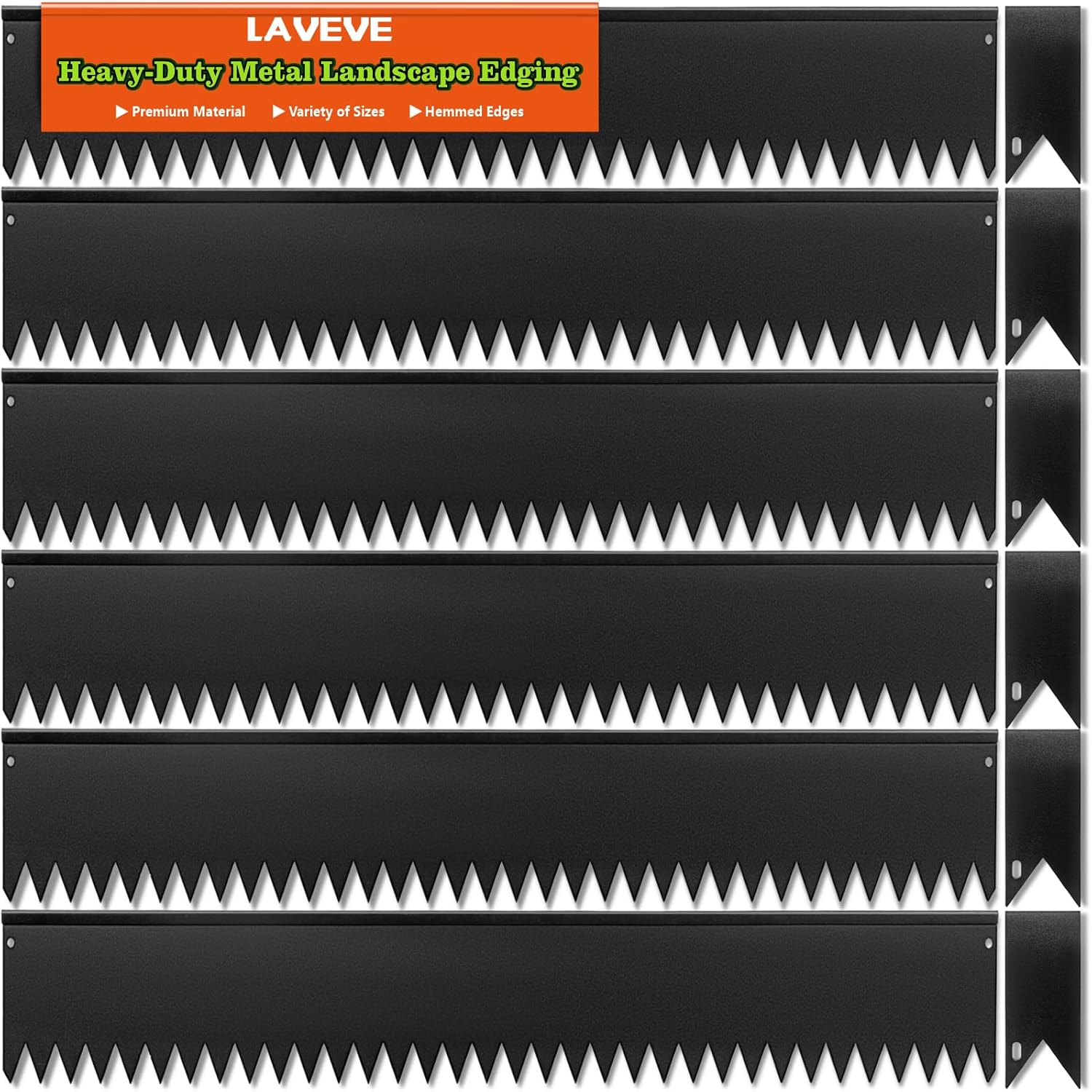 LAVEVE Landscape Edging Galvanized Steel for Garden Borders