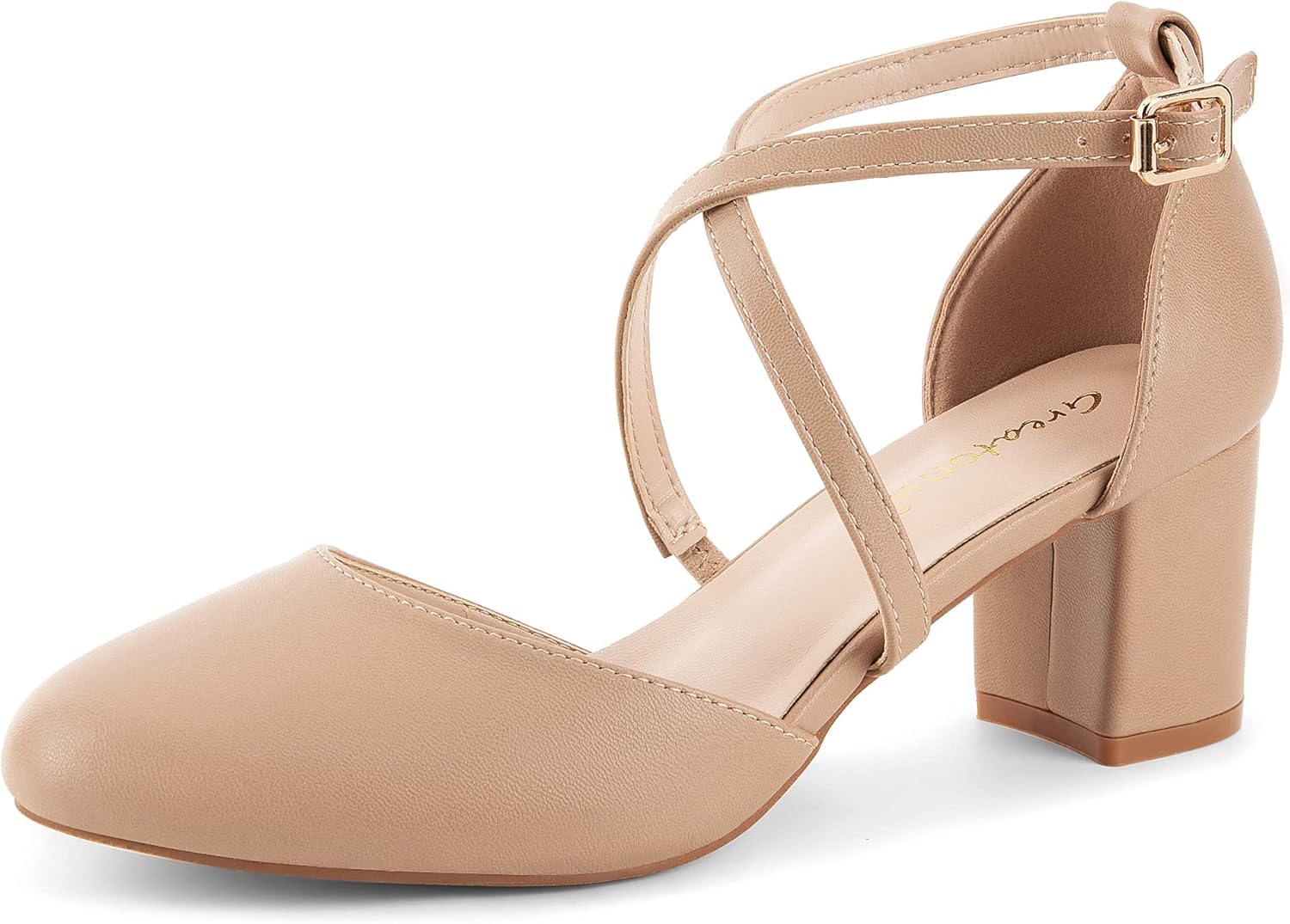 Greatonu Women's Low Block Heeled Dress Pumps for Any Occasion