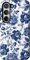 Casely Galaxy S23 Case Rose to Fame Coquette - Blue & White Floral