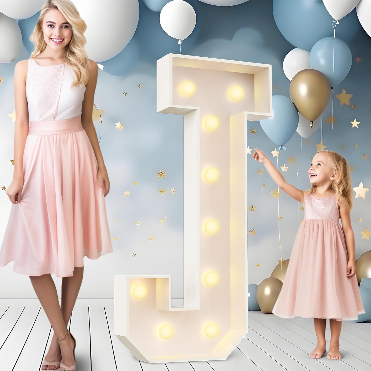 Ledido 4FT Light Up Letter Marquee Lights for Parties and Events