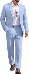 Men Suits Classic Fit 2 Piece Suit Set - Versatile Everyday Dress Suit