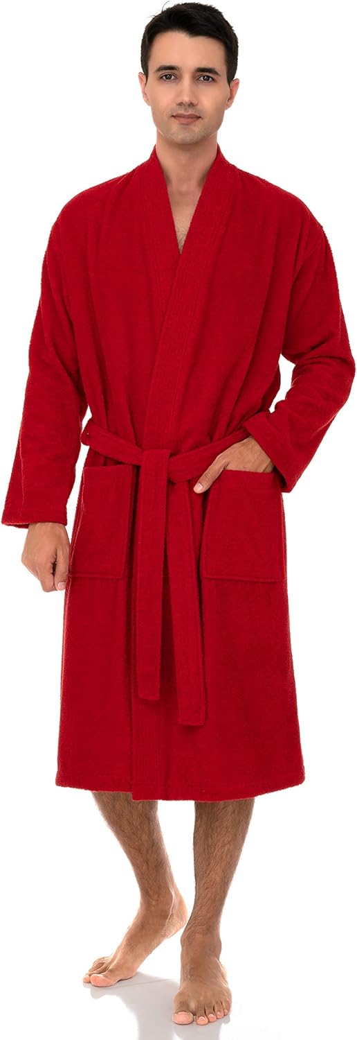 Soft Cotton Terry Cloth Bathrobe for Men - Comfortable & Stylish
