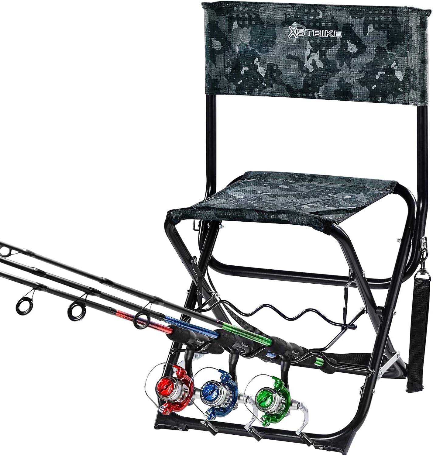 Portable Fishing Chair with Rod Holder - X Strike