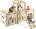 Bissap Wooden Guinea Pig Hideout Castle for Small Animals