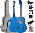 Winzz Classical Guitar 4/4 39 in Blue - Beginner-Friendly Full Size