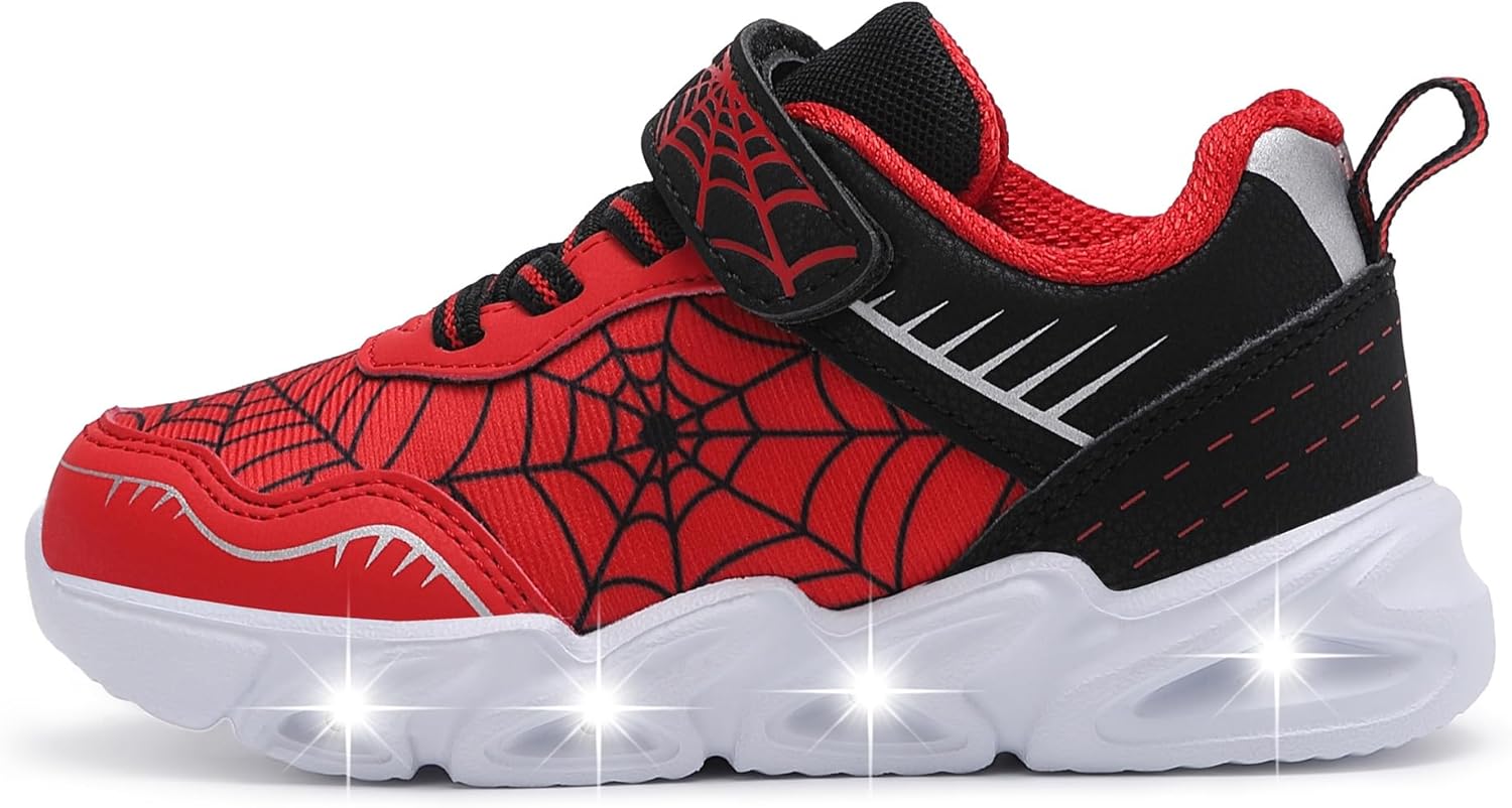 Light Up Shoes for Toddler Boys - Breathable Mesh LED Sneakers