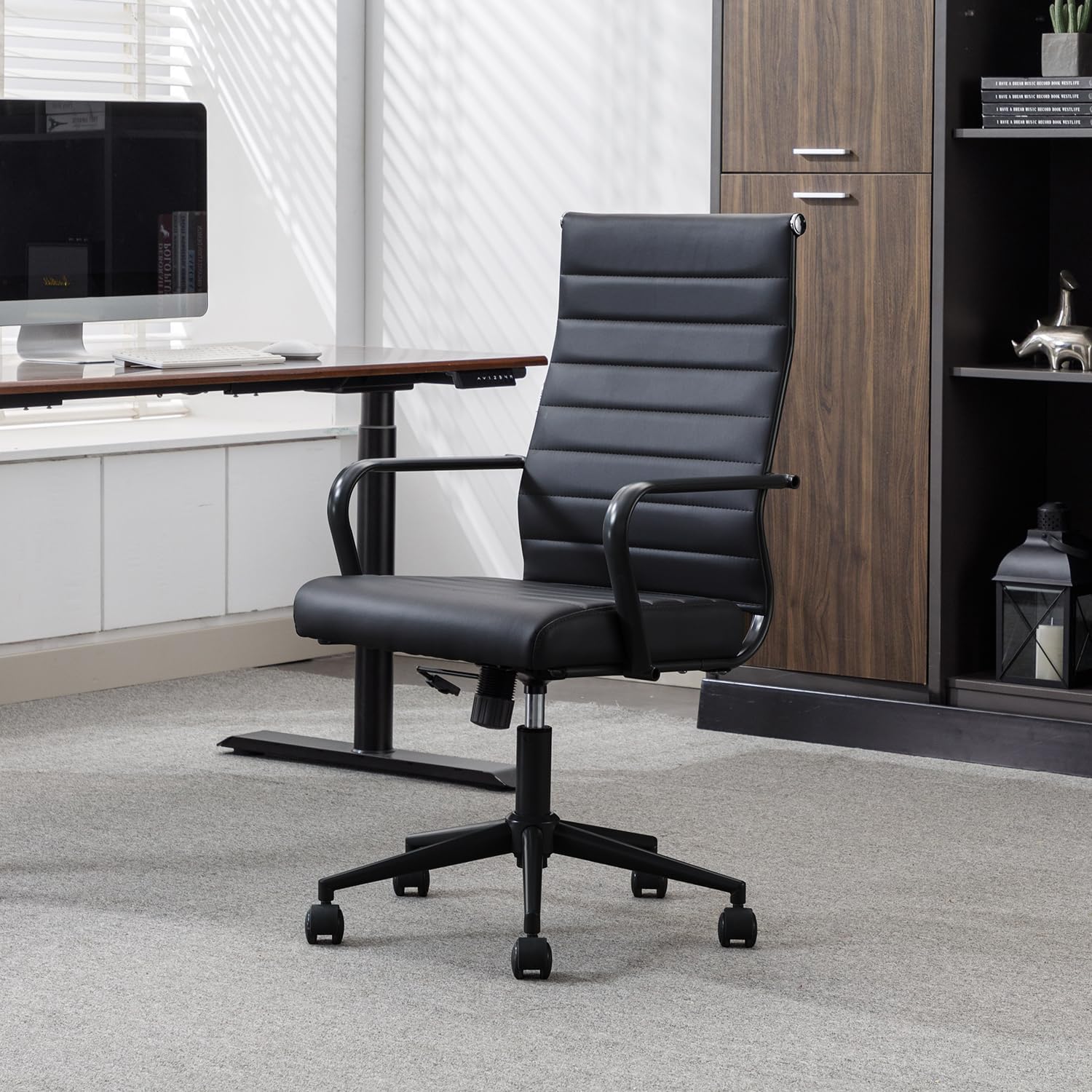 Okeysen Leather Office Desk Chair for Ergonomic Comfort