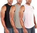 DEVOPS Men's Muscle Shirts 3 Pack Sleeveless Dri Fit Tank Tops