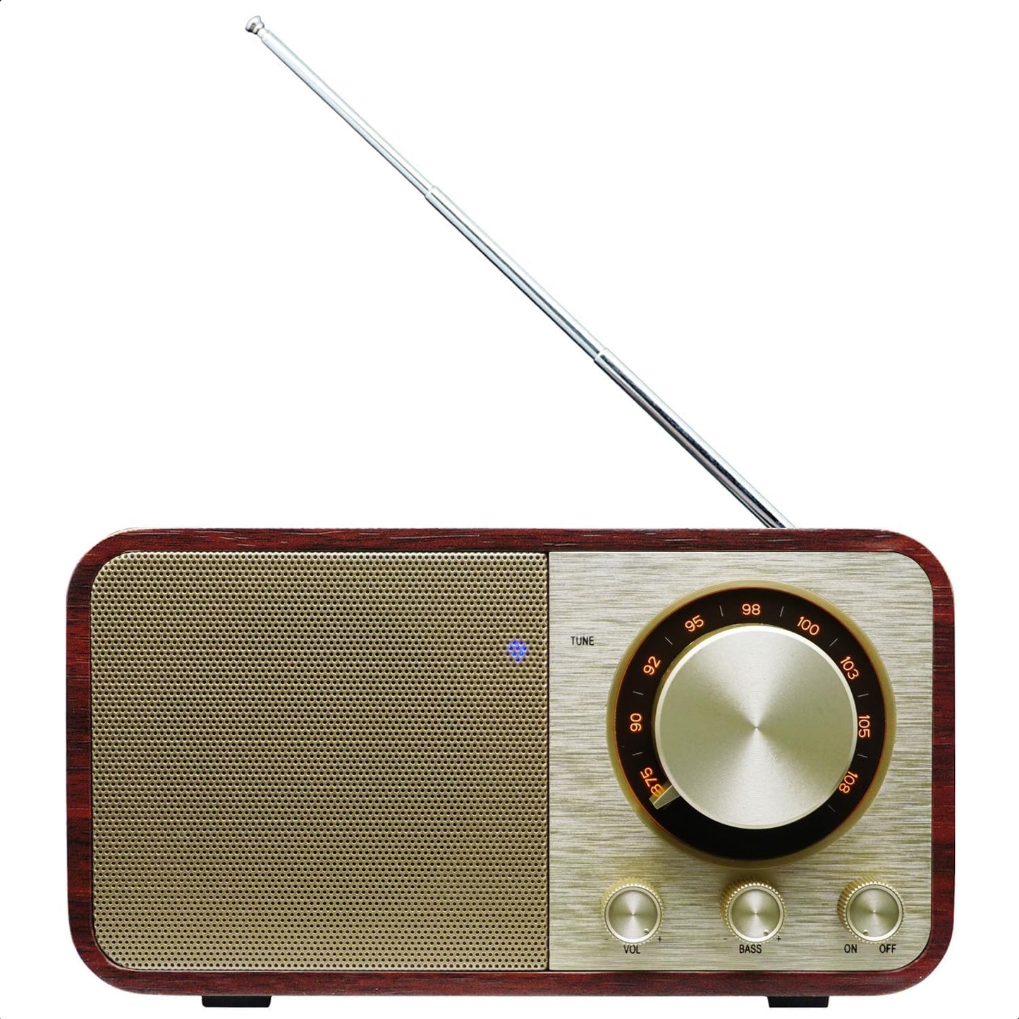 FM Radio with Bluetooth and Vintage Design for Music Lovers