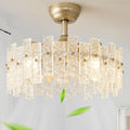 20 in Gold Fandelier Ceiling Fan with Lights - Modern Gold Chandelier