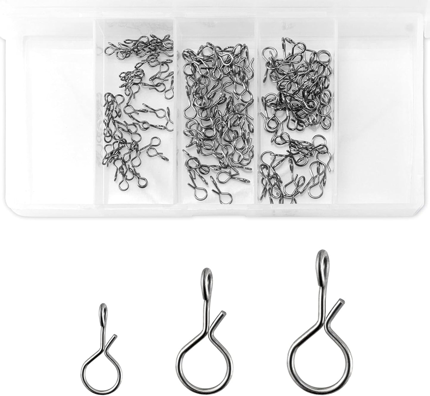 Alwonder 150-Pack Stainless Steel Quick Change Fly Fishing Snaps