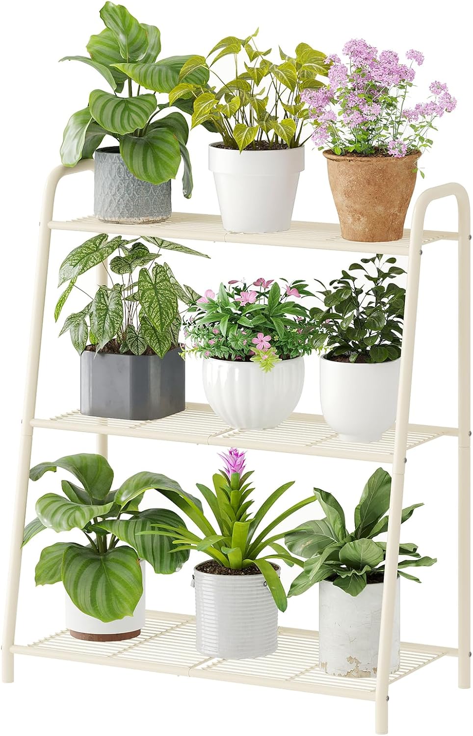 3-Tier Corner Plant Stand for Indoor Outdoor Use - Heavy Duty